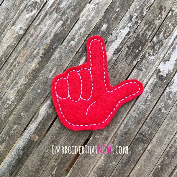 INSTANT DOWNLOAD Guns Up ASL Digital Feltie Embroidery Design File