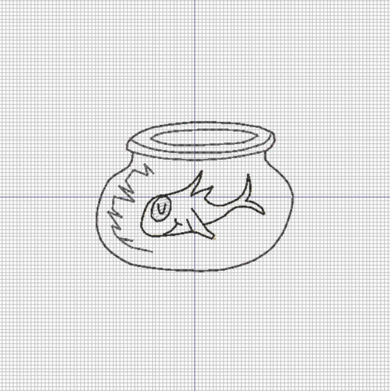 INSTANT DOWNLOAD Fish Bowl Digital Feltie Embroidery Design | Etsy