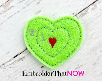 INSTANT DOWNLOAD Kerst Mean Monster Hart Borduurwerk Design Bestand Clip Cover Bow Center