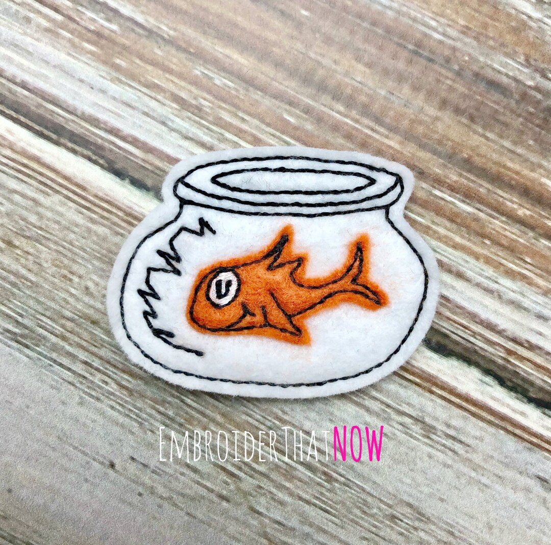 INSTANT DOWNLOAD Fish Bowl Digital Feltie Embroidery Design File - Etsy