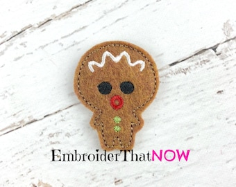 INSTANT DOWNLOAD GingerBoy Feltie Embroidery Design File