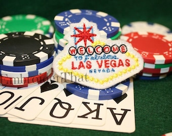 NATYCHMIASTOWE POBIERANIE Plik z projektem aplikacji z haftu filcowego „Witamy w Las Vegas” do natychmiastowego pobrania