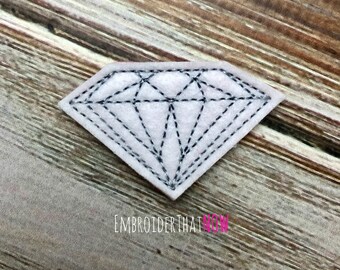 INSTANT DOWNLOAD Diamond Jewel Digital Feltie Embroidery Design File