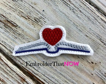 INSTANT DOWNLOAD Love to Read Embroidery Design File Clip Cover Bow Center Patch