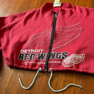 Detroit Red Wings Upcycled Zip-Up Sweatshirt (L/XL)