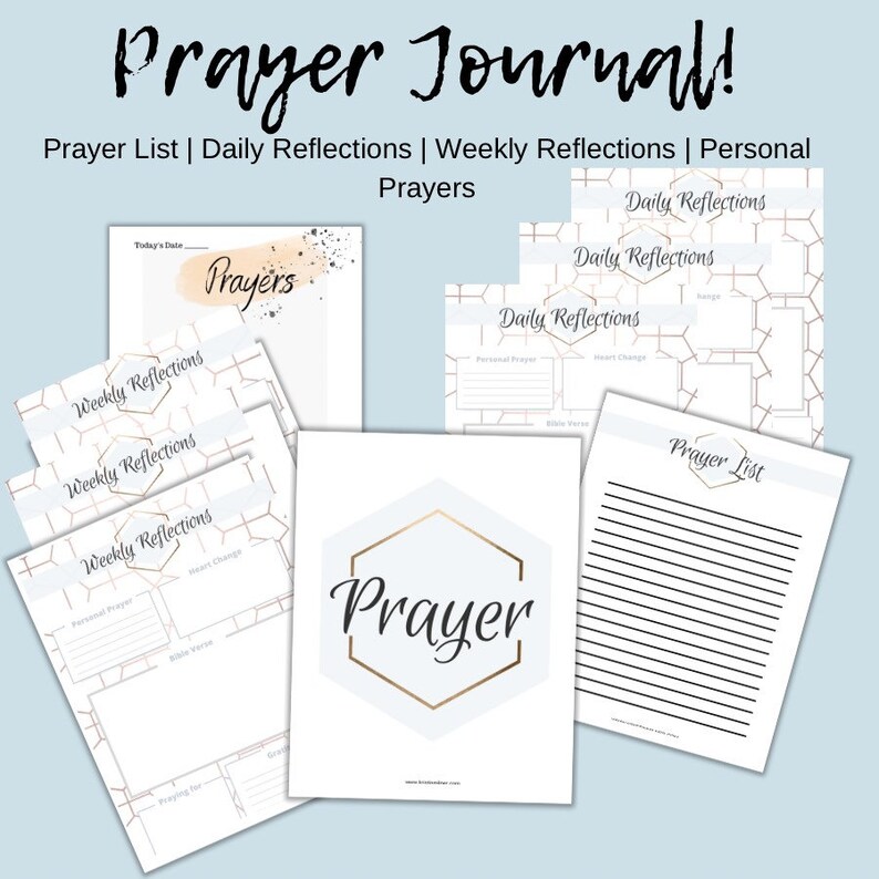Prayer Journal Bundle  Planner  Digital Download  Prayer image 1
