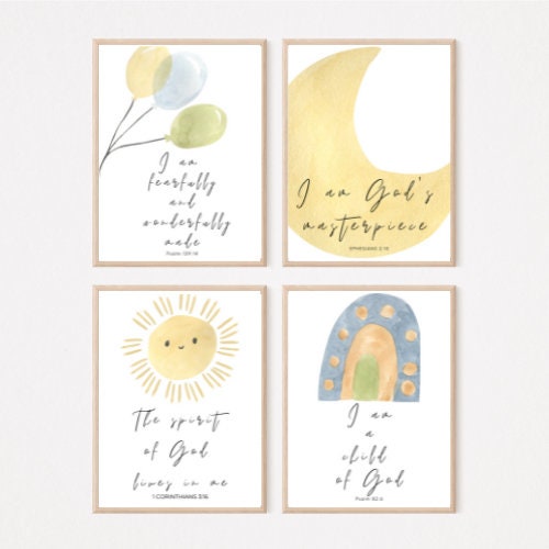 Bible Verse Nursery Art Fox Nursery Wall Art Scripture for Etsy