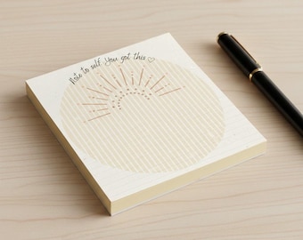 Boho Notes Notepad | Neutral To Do List Pad, Minimalist Stationery