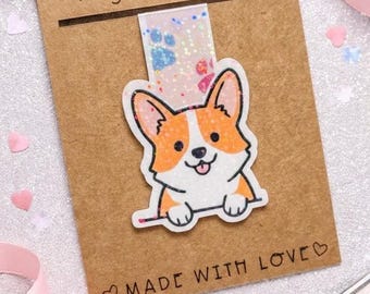Magnetic Corgi Bookmark | Dog Lover Reading Accessory | Handmade Page Marker
