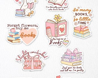 Book Lover Sticker pack | choose from  Matte, standard laminate, or holographic laminate| 10 Designs