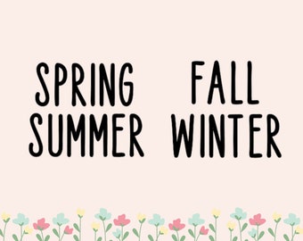 Spring Summer Fall | Etsy