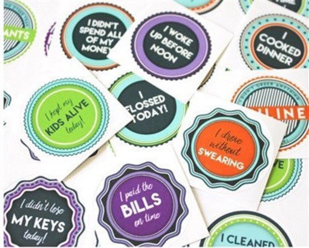 Adulting Reward Stickers for Grown Ups Etsy