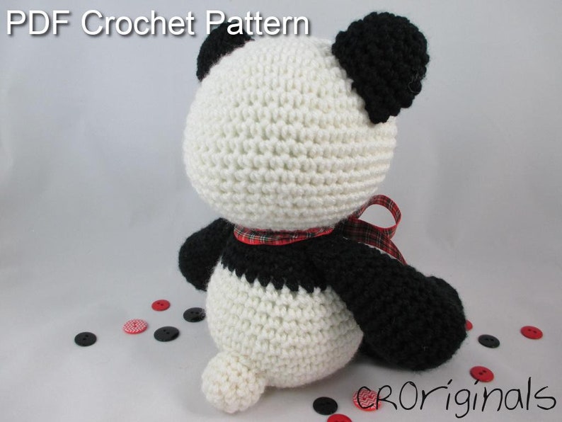 Panda Bear Crochet Pattern, Amigurumi Pattern, Crochet Stuffed Panda Bear Pattern, Teddy Bear Amigurumi, Stuffed Animal Bear Pattern image 3