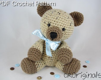 Teddy Bear Amigurumi, Crochet Pattern, Amigurumi Pattern, Crochet Stuffed Teddy Bear Pattern,  Stuffed Animal Bear Pattern