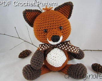 Fox Amigurumi Pattern, Crochet Stuffed Fox, Fox Crochet Pattern, Fox Stuffed Animal, Amigurumi Fox Pattern,