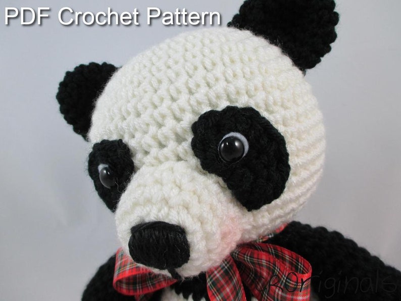 Panda Bear Crochet Pattern, Amigurumi Pattern, Crochet Stuffed Panda Bear Pattern, Teddy Bear Amigurumi, Stuffed Animal Bear Pattern image 4