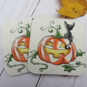 Halloween Coaster, Halloween Felt Coasters, Halloween Decor, Fall Decor, Pumpkin Coasters,