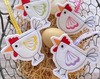 Farm House Decor, Hanging Chicken Ornament, Felt Chicken, Kitchen Chicken Decoration