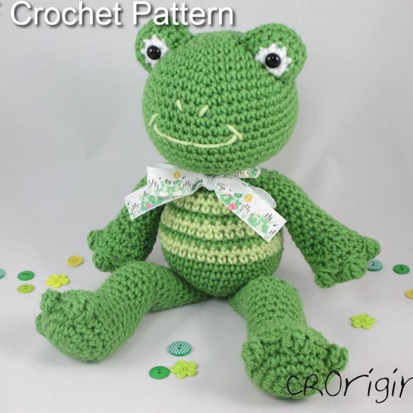 Crochet Stuffed Frog Pattern, Amigurumi Frog Pattern, Stuffed Frog Pattern, Crochet Amigurumi Pattern, Stuffed Animal Frog