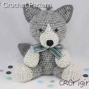 Wolf Pattern, Amigurumi Pattern, Crochet Stuffed Wolf, Crochet Wolf Pattern, Wolf Stuffed Animal Pattern
