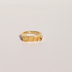 HINENI/הנני word ring - Handmade metal ring in jewelers brass or sterling silver - Custom sizes (full, .25, .5, .75) - Free US shipping