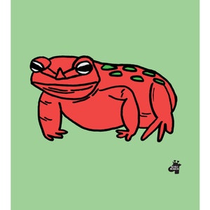 Funny Frog Art Print, Wall Decor
