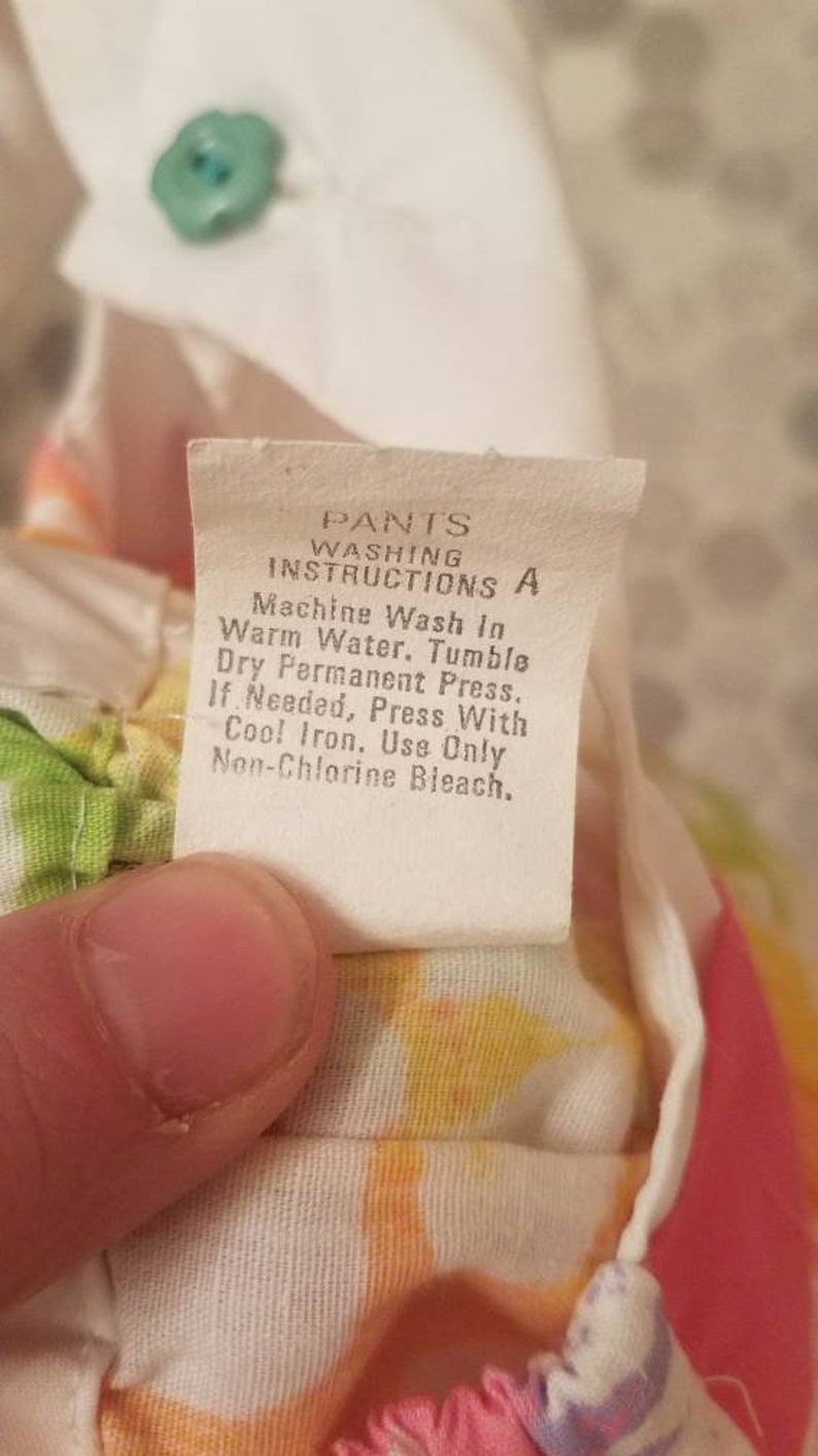 Adorable Vintage Neon Flower 1980s Baby Girl Romper 12 Months