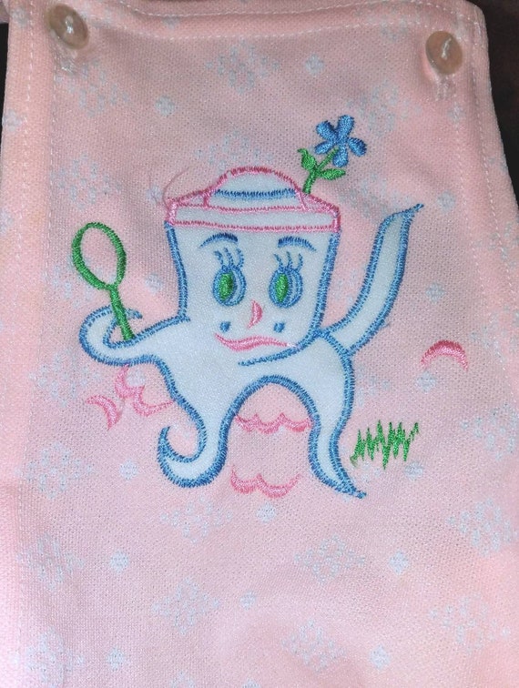 Adorable Vintage K-Mart Peach Pink Octopus Baby G… - image 2