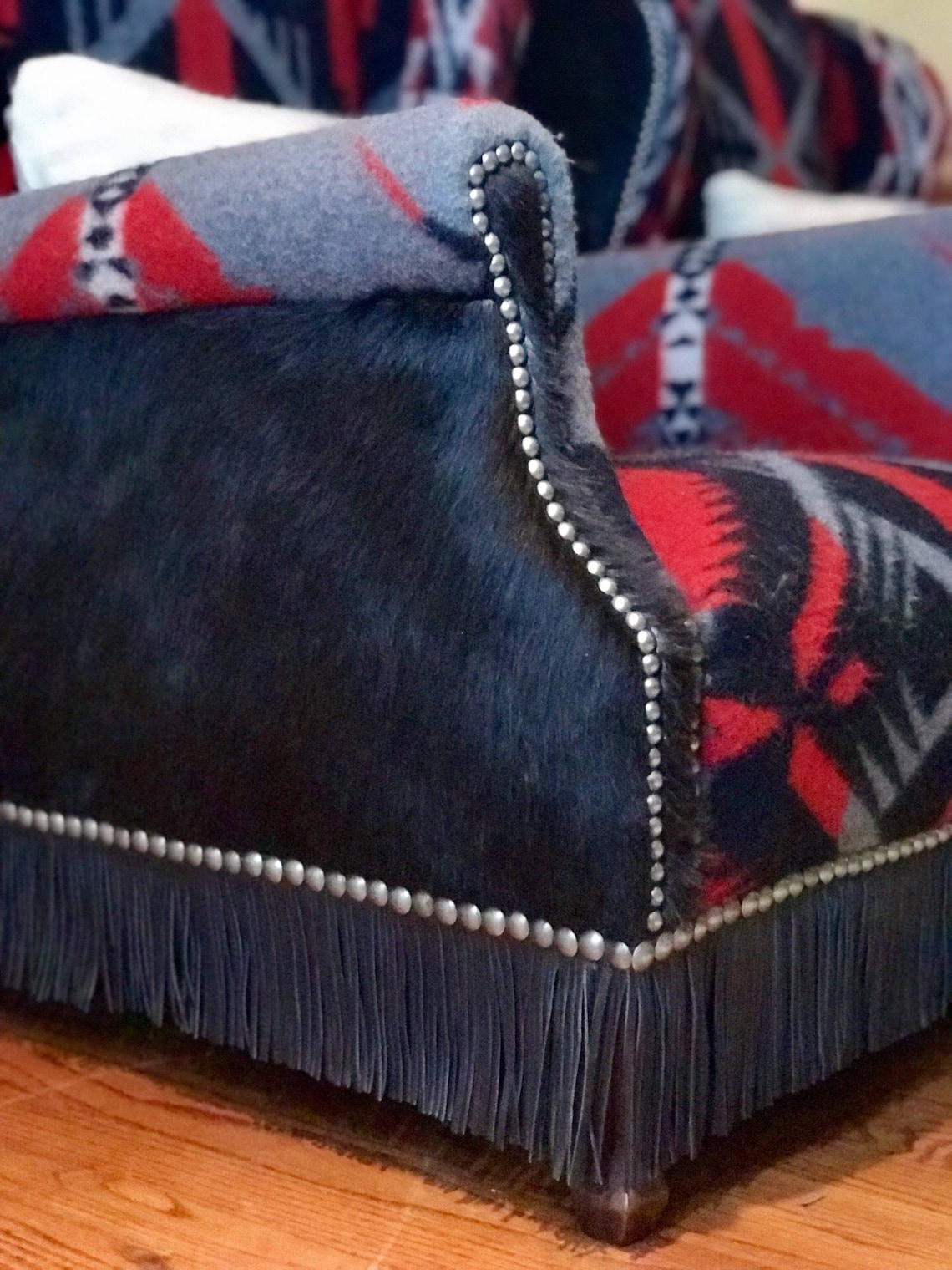 Sold Custom Ralph Lauren Wool Blanket Western Rustic Chair Set Etsy