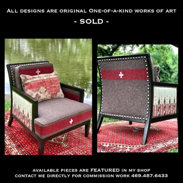 Sold! modern rustic swiss army chair