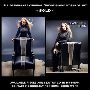 Black leather & Python Chair - sold