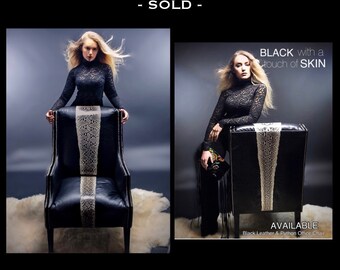 Black leather & Python Chair - sold