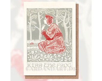 Kiss The Frog - Klappkarte