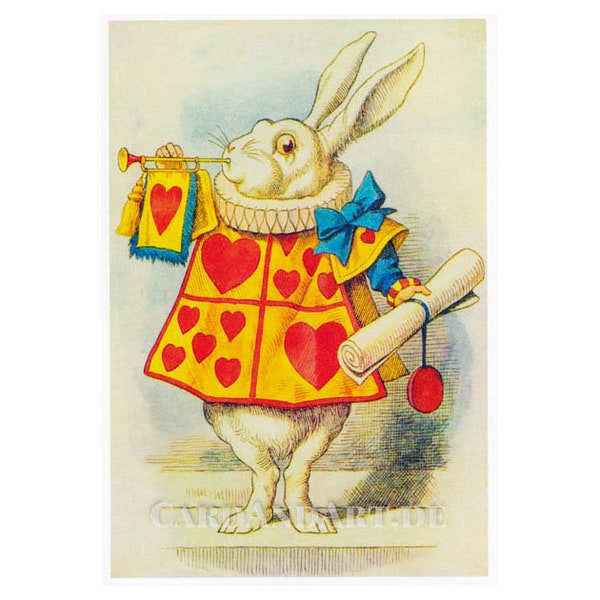 Sir John Tenniel: The White Rabbit - Doppelkarte