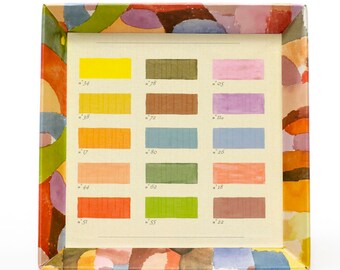 Une palette de Paul Klee - Schale 18 cm x 18 cm, Pappschale, Schmuckschale,  Schlüsselablage, Schale für Bonbons und Kekse
