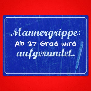 Männergrippe - Magnet Kühlschrankmagnet