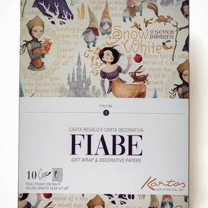 Fiabe - Märchen - Kartos Geschenkpapierbuch mit 10 Bögen Märchenmotive