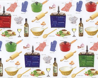Kitchen utensils-gift wrapping paper from England