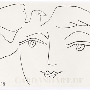 Pablo Picasso: Gesicht des Friedens - Doppelkarte