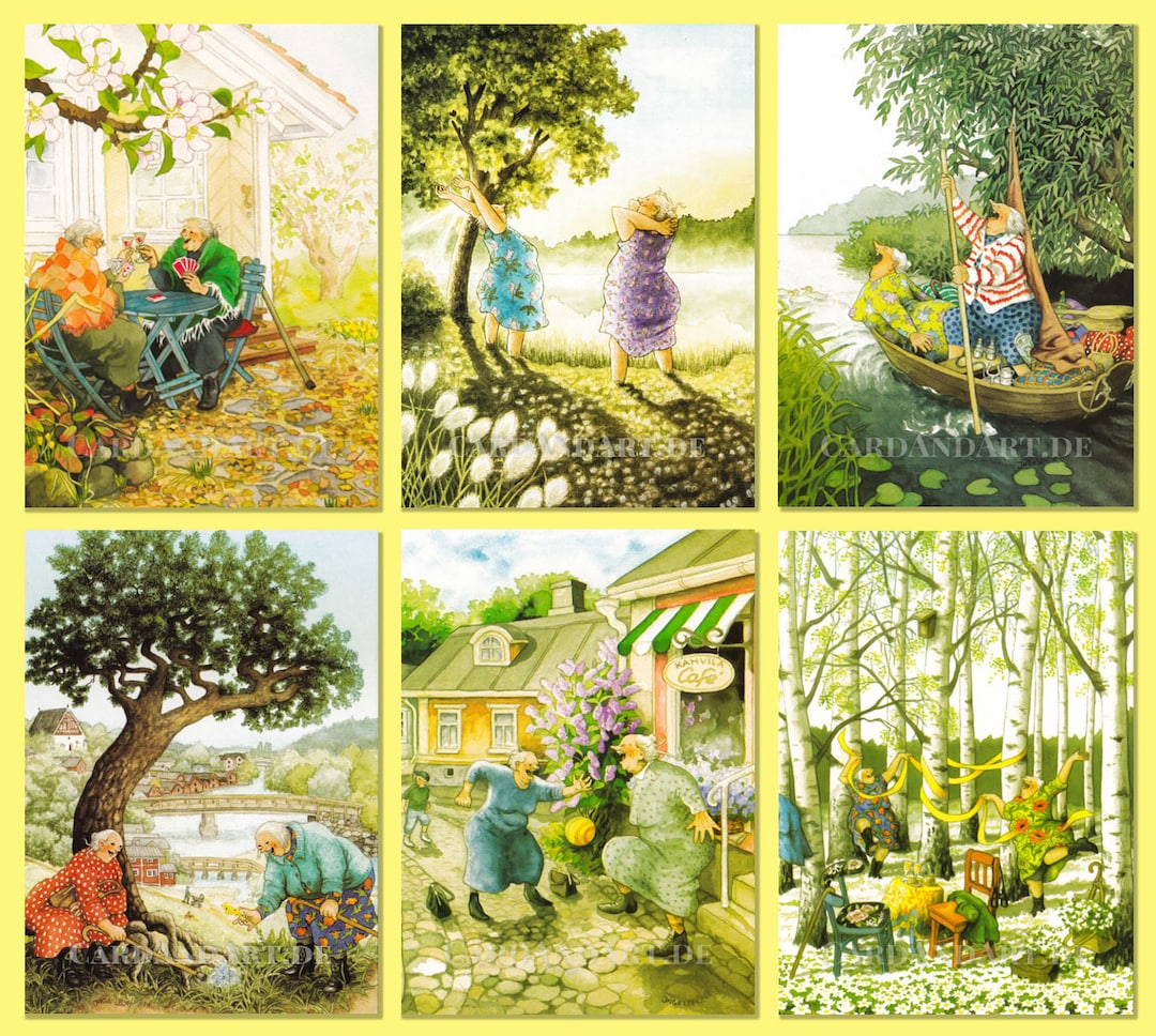 Inge Löök 6 Postkarten Set 3 NEU Etsy