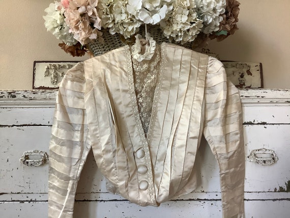Stunningly gorgeous silk and French lace Victorian