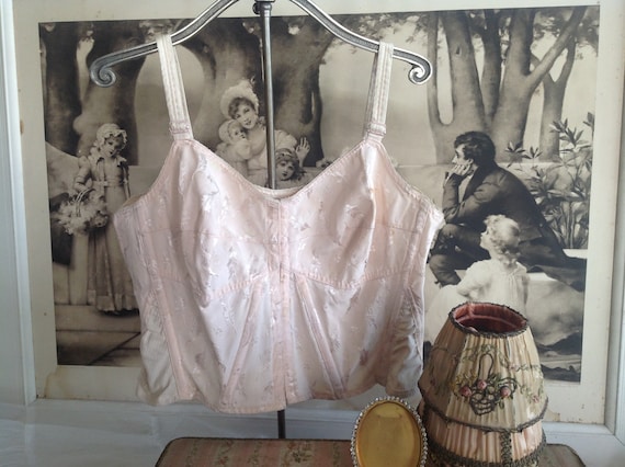 Wonderful 1940's pink boudoir bra corset