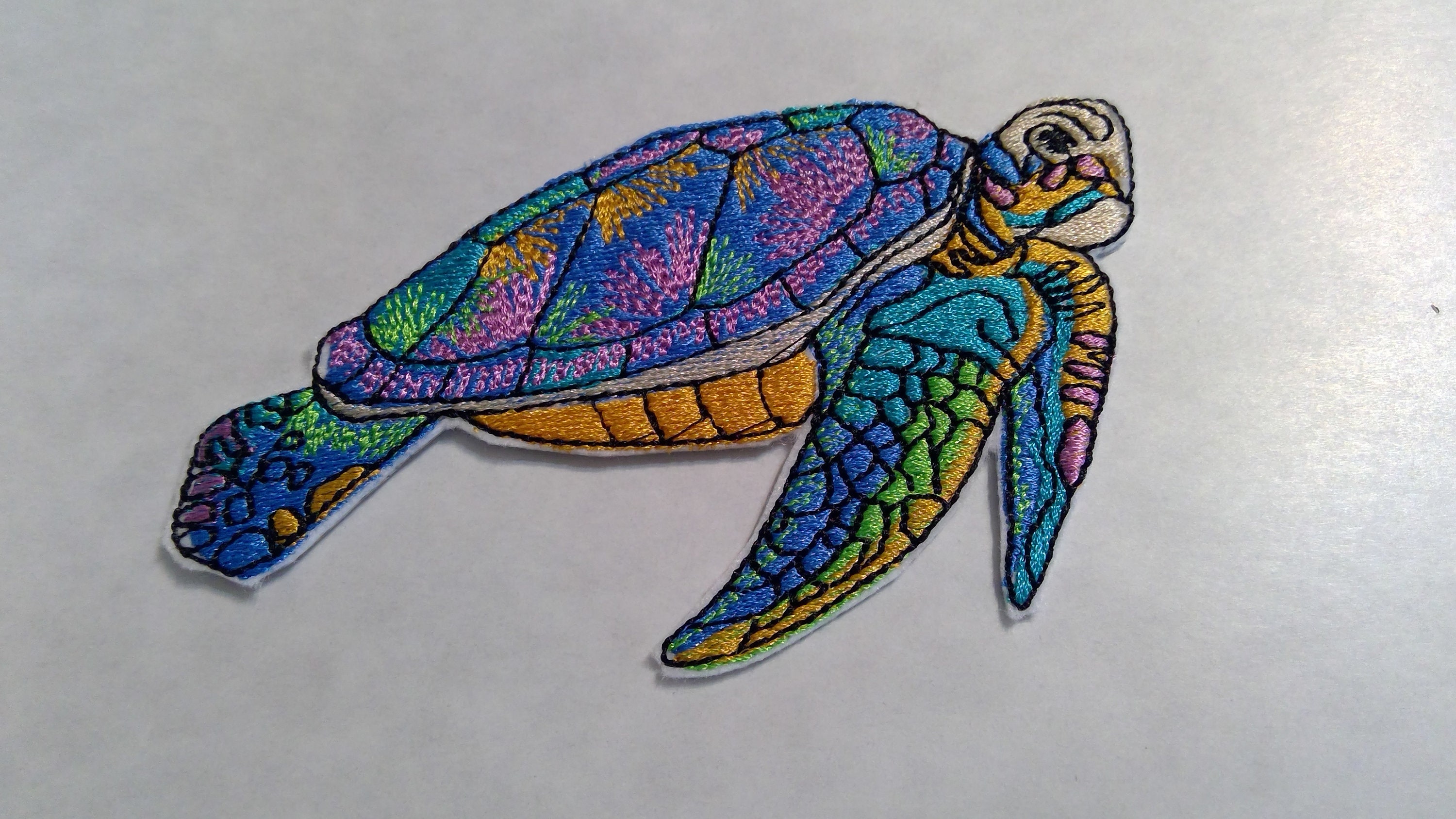 Sea Turtle, Jewel Tone Colors, Colorful Patch, Turtle, Ocean, Patches ...