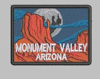 Monument Valley, iron on patch, embroidery, Arizona, vacation, Southwest, Western, desert