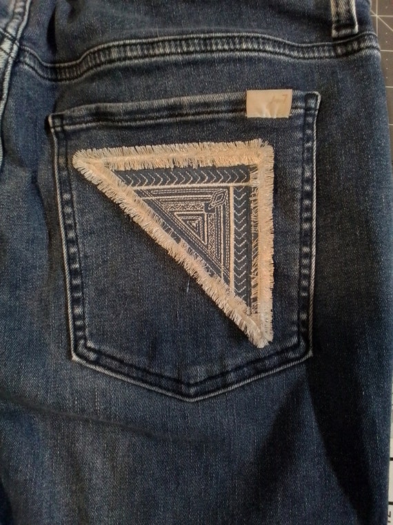 【EEUN】Western Fringe Patch Denim Denim Iron on Patch, Fringe, Western, Country, Jean Repair