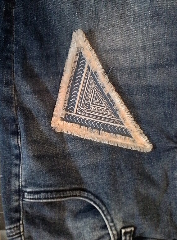 【EEUN】Western Fringe Patch Denim Denim Iron on Patch, Fringe, Western, Country, Jean Repair