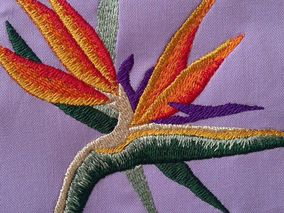 Bird of paradise digital embroidery design download flowers  etsy Bird of paradise digital embroidery design download flowers  etsy