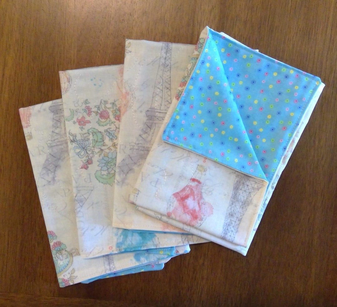 Pastel Cloth Napkins Set of 4 100 Cotton 13 X Etsy UK