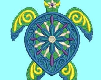 Sea Turtle, tribal, patch for jackets, embroidered, large tropical, beach. ocean