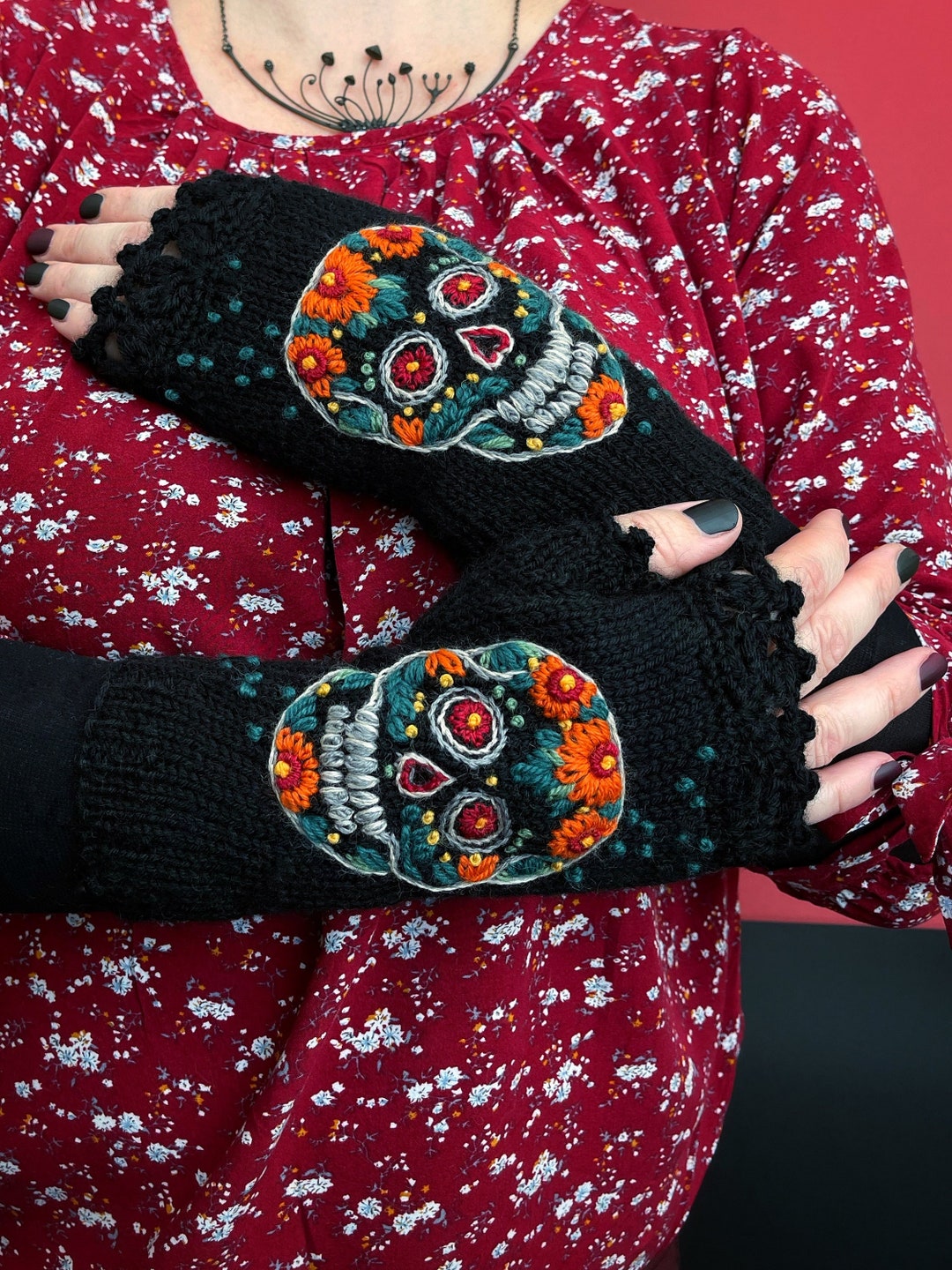 Wool Knit Gloves Burnt Sugar main image 1